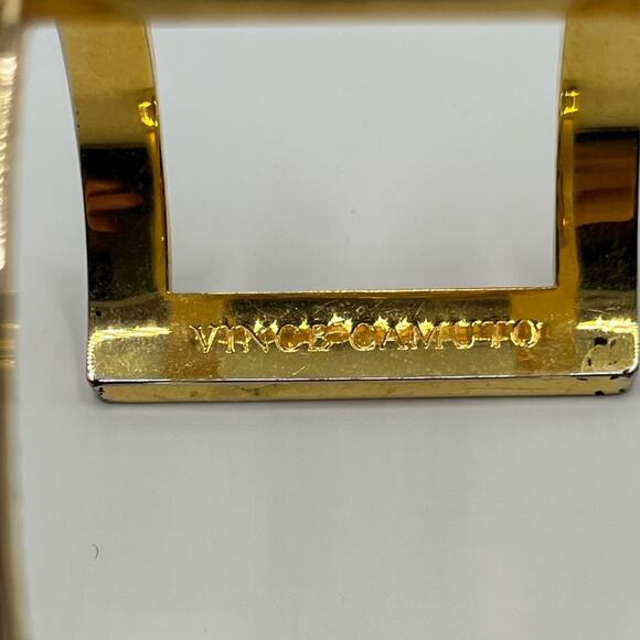 Vintage Vince Camuto gold tone cow hide cuff - Picture 5 of 6